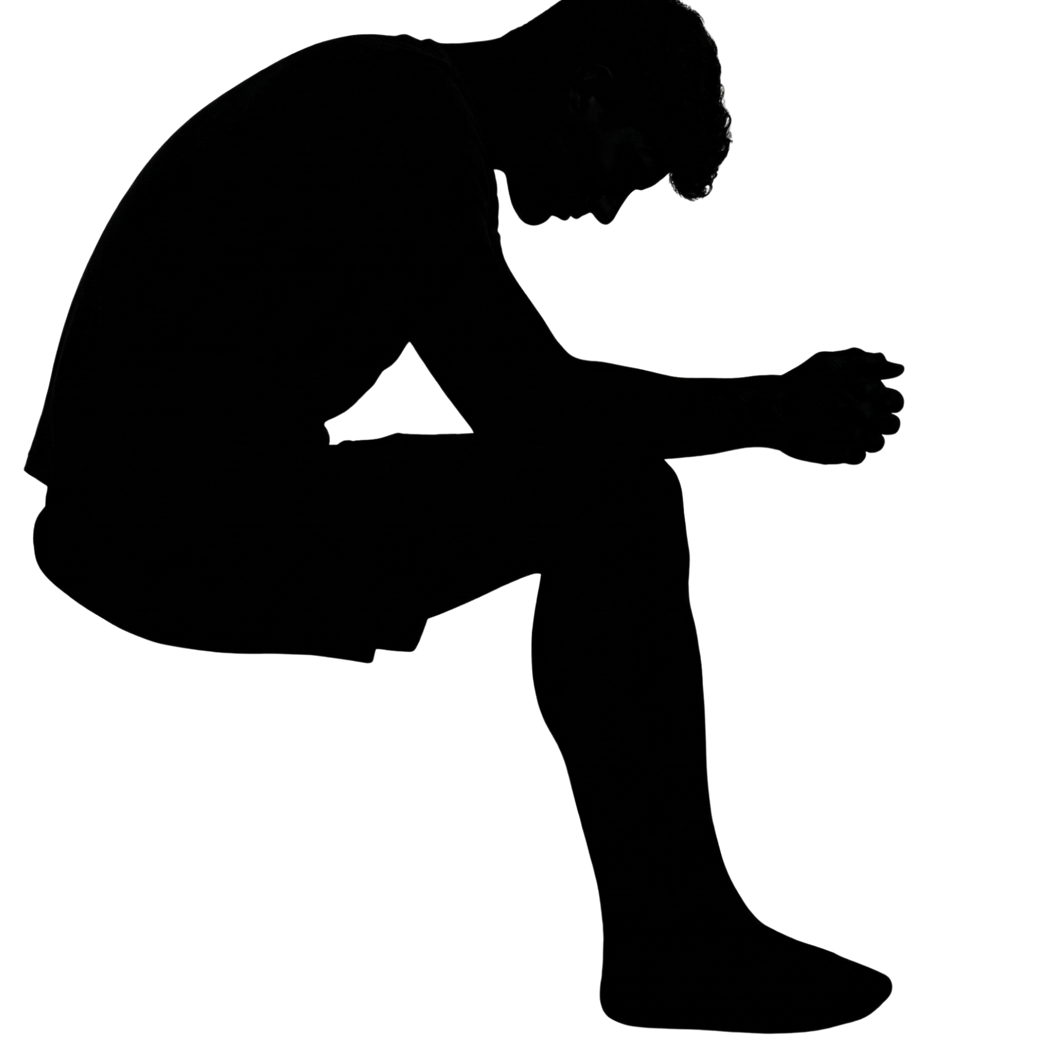 座って考える人のイメージ